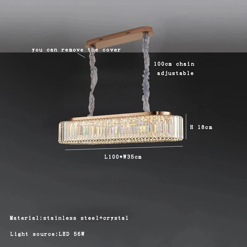 Lustre de salle à manger Gio en cristal, 4 tailles – vue 8