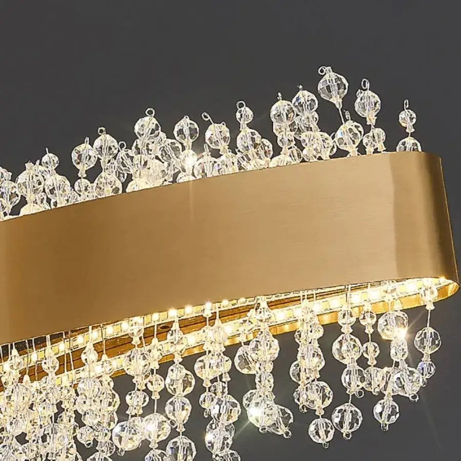 Lustre de salle à manger Capri en cristal – vue 3