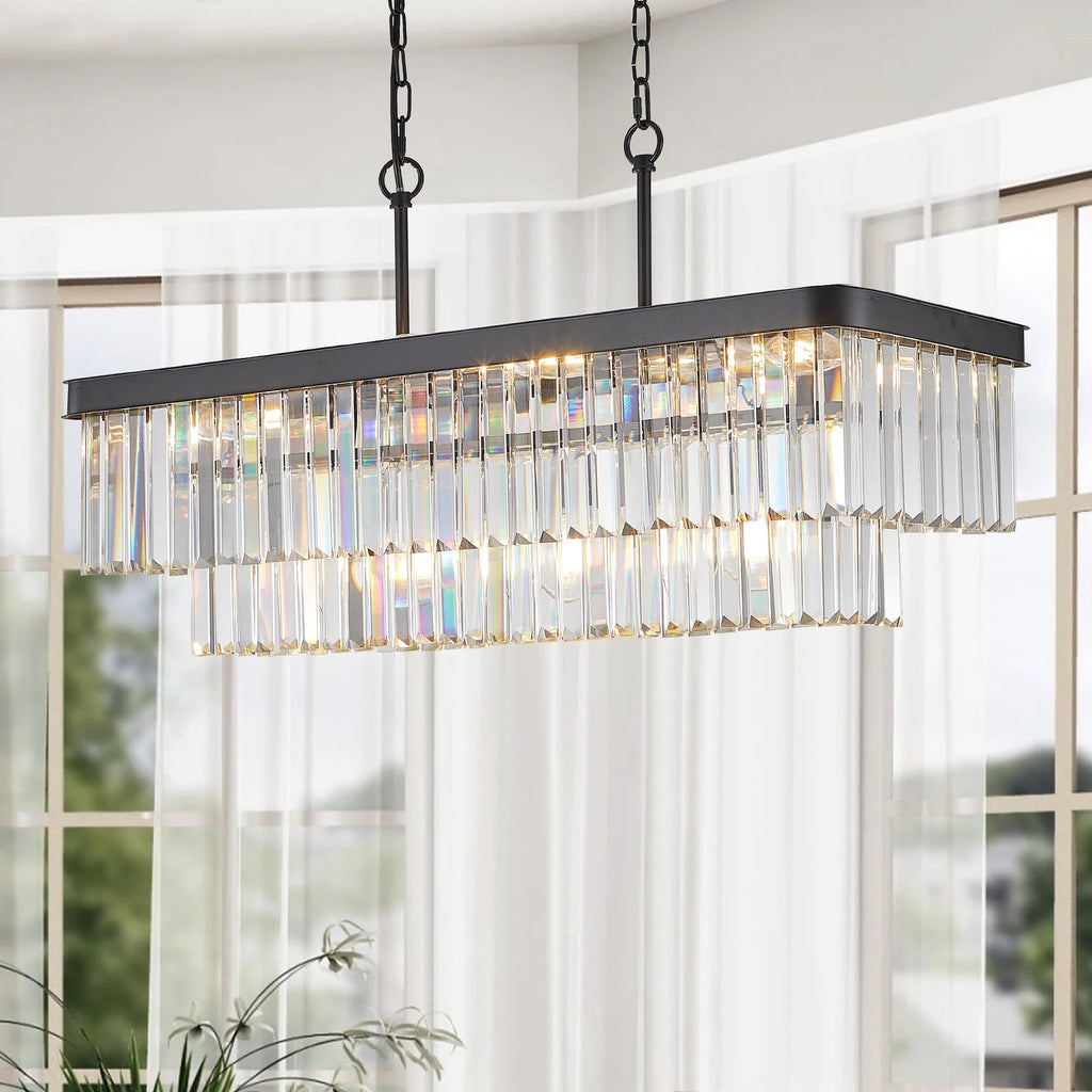Lustre anneau Gio en cristal pour salle à manger – vue 3