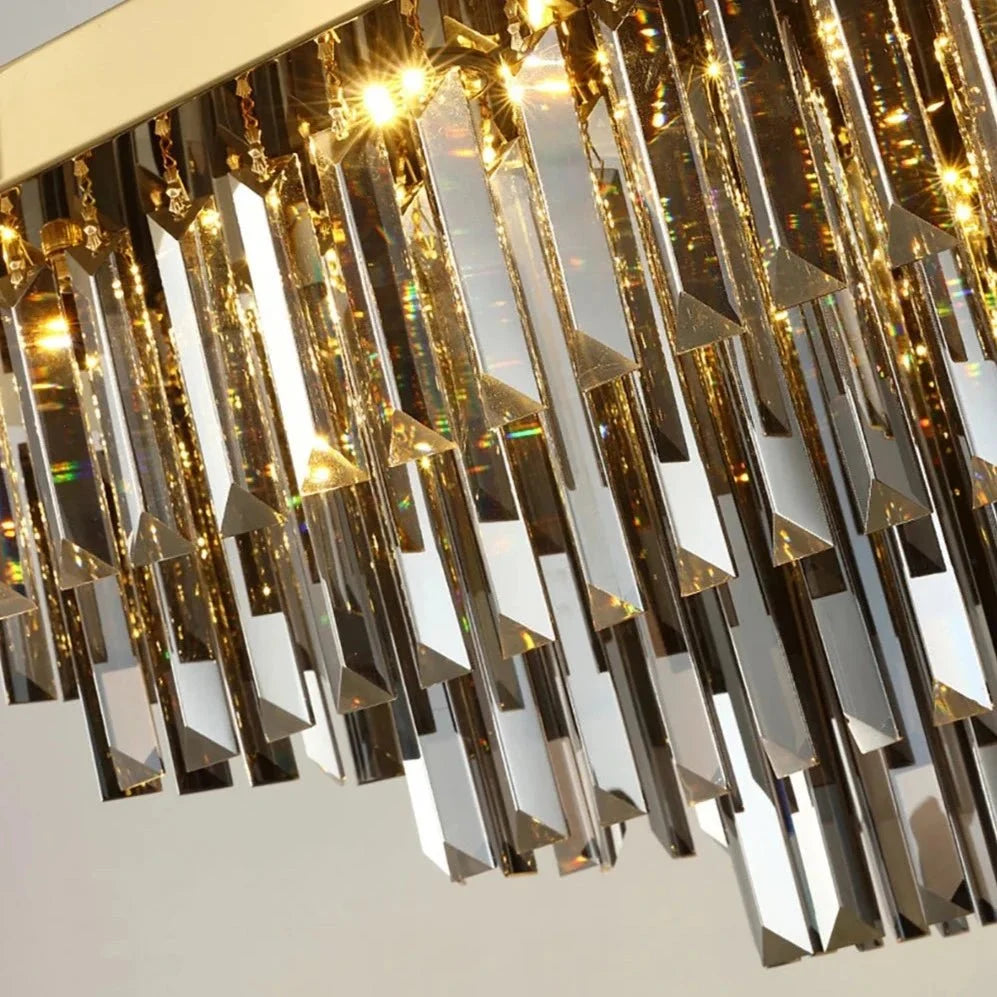 Lustre Gio en cristal gris fumé – vue 4