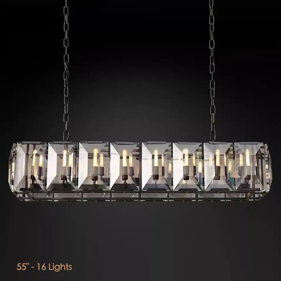 Lustre de salle à manger Villano en cristal – vue 2