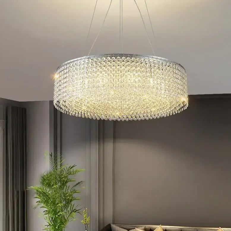 Lustre tambour Alleri en cristal – vue 2