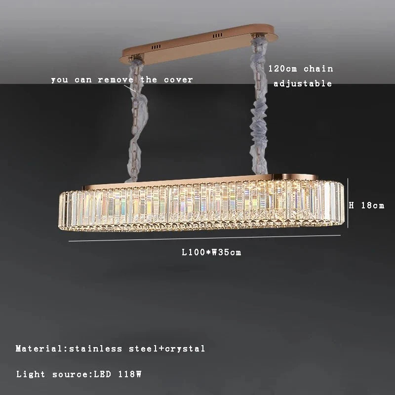Lustre de salle à manger Gio en cristal, 4 tailles – vue 7