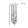 Lustre Riston à pendeloques de cristal – vue 5