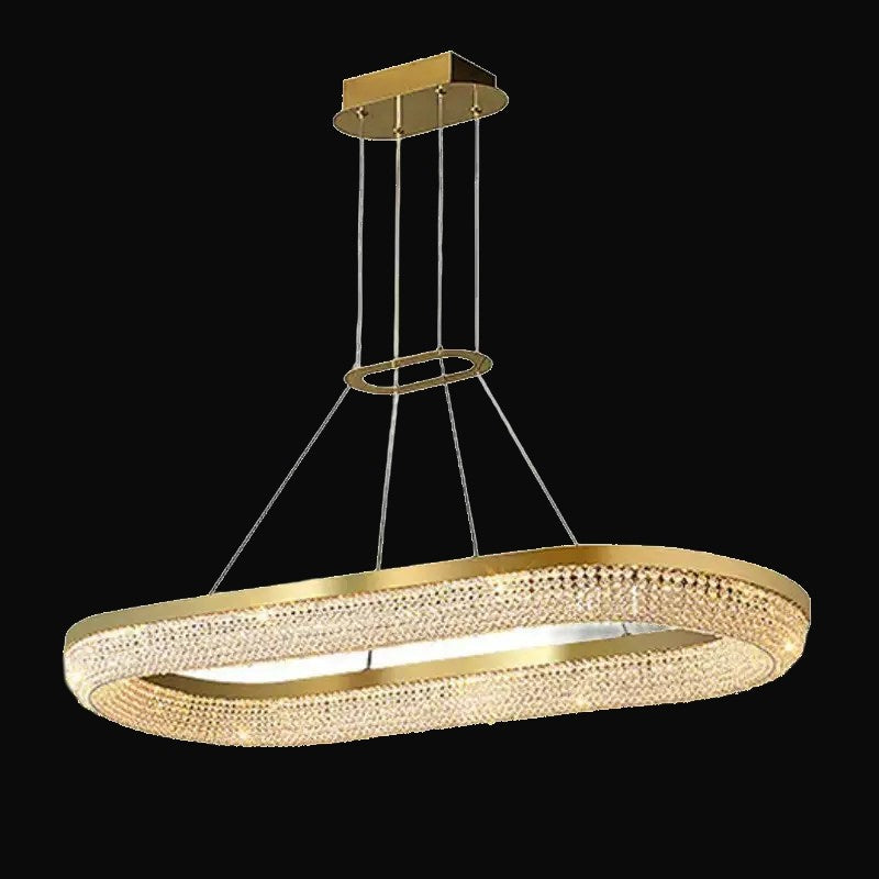 Lustre de salle à manger Bergamo en cristal – vue 3
