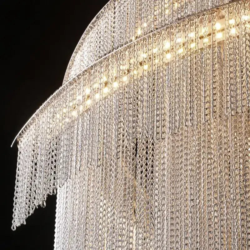 Lustre Cadena à pampilles de chaîne pour plafond cathédrale – vue 3