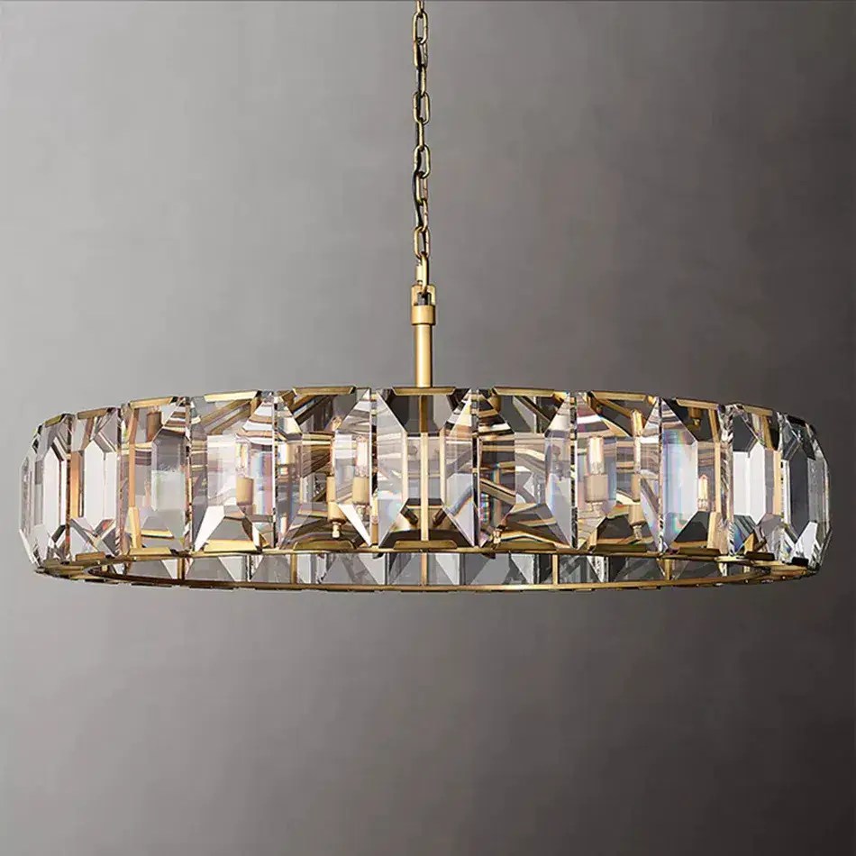 Lustre roue Villano en cristal