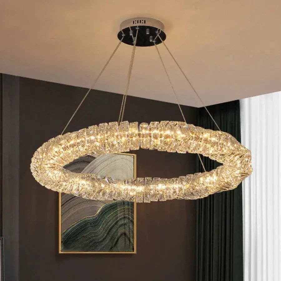 Lustre anneau Bacci en cristal – vue 2