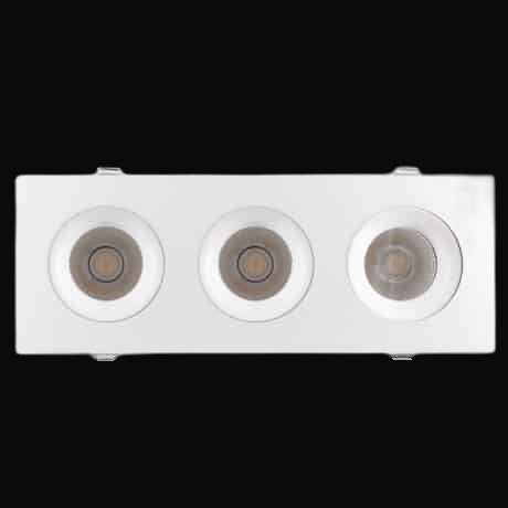 Encastré orientable en retrait combo 3,5 po 36 W (3 têtes) – VO-SP3.5W36-120-D-5WAY-3H WH/BK