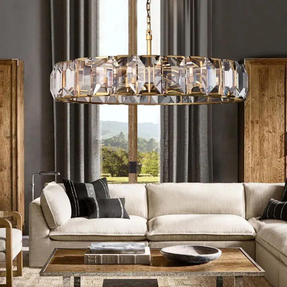 Lustre roue Villano en cristal – vue 2