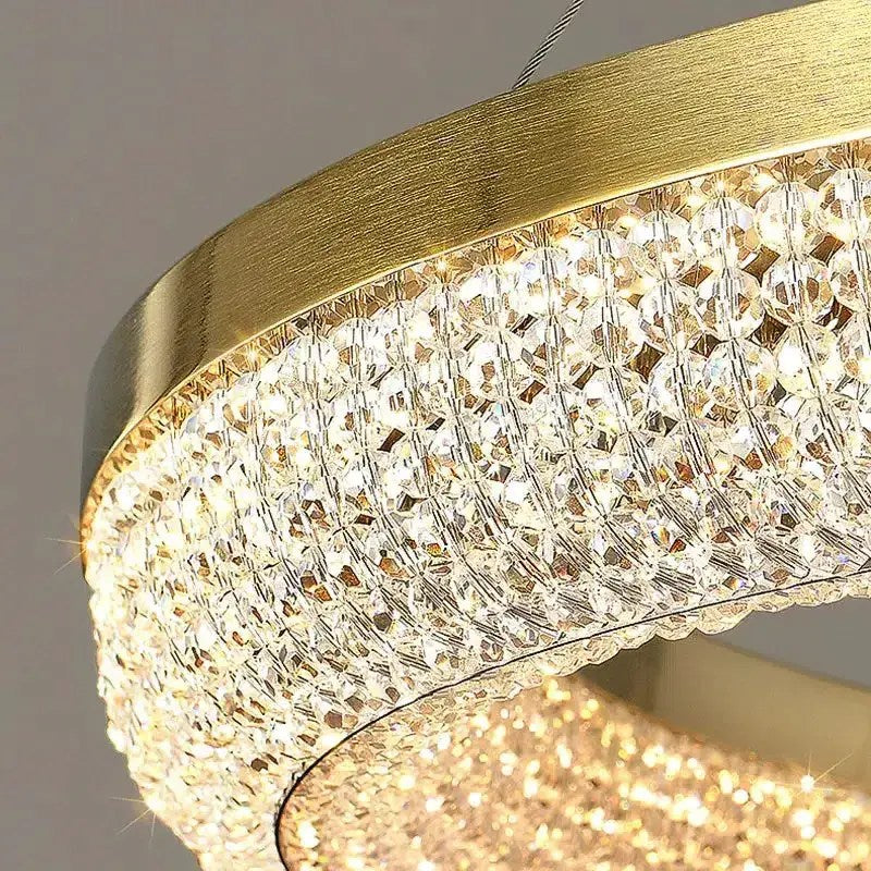 Lustre de salle à manger Bergamo en cristal – vue 2