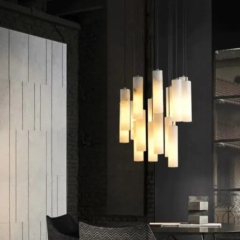 Lustre moderne 16 lumières en marbre naturel – vue 3