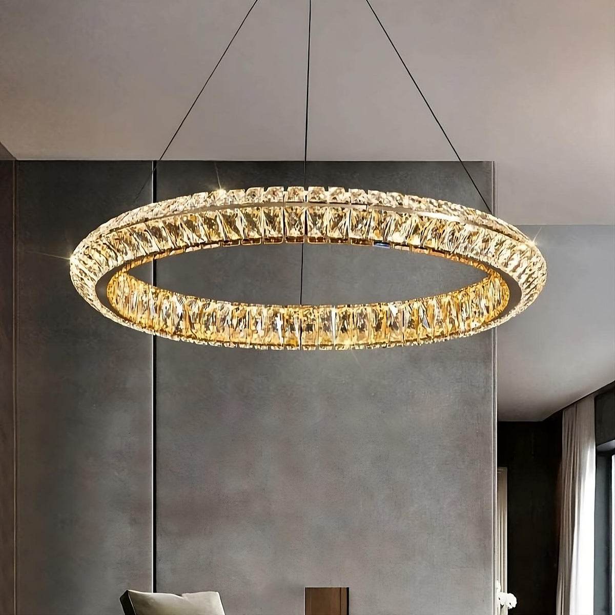 Lustre moderne Bacci en cristal