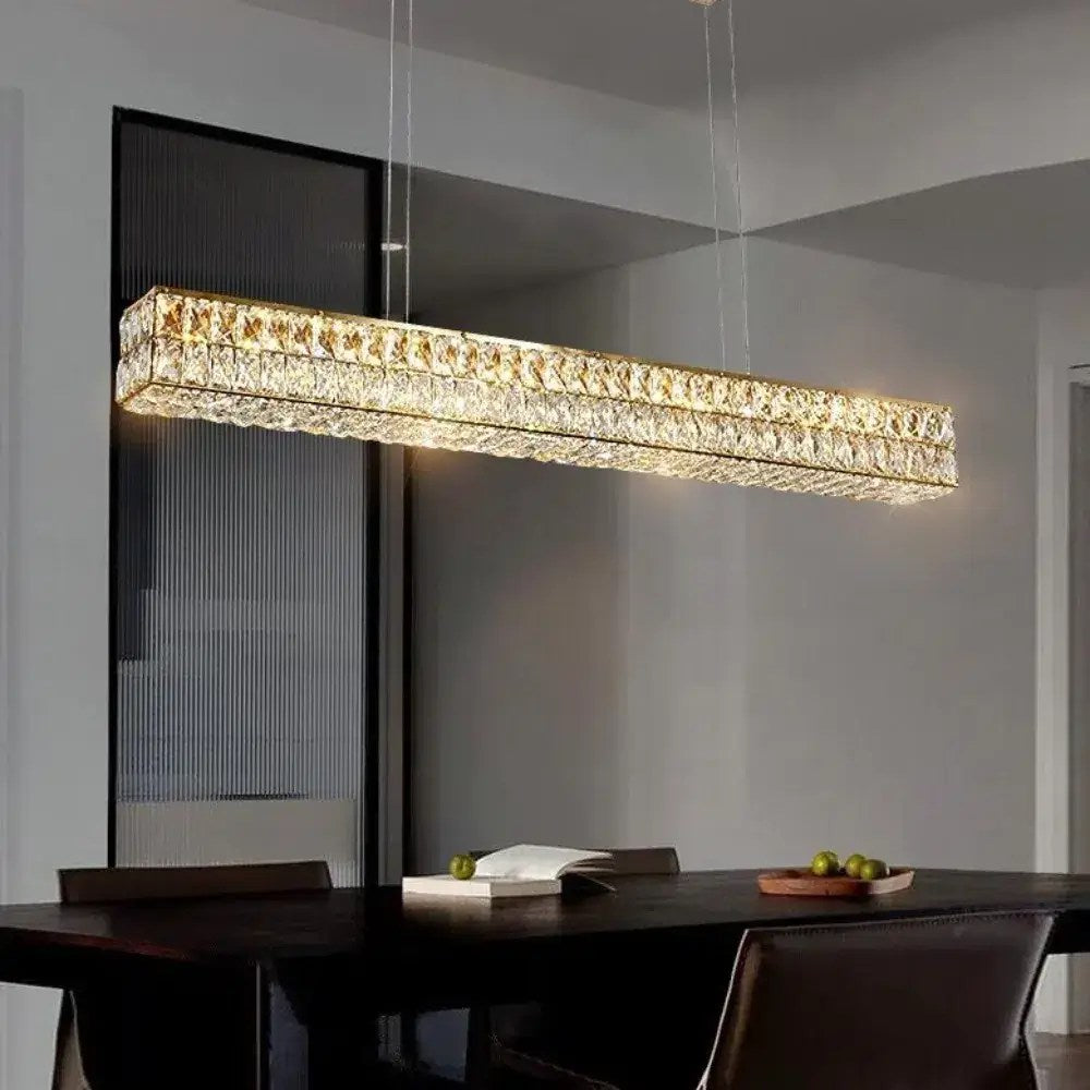 Lustre Bacci en cristal pour îlot de cuisine – vue 2