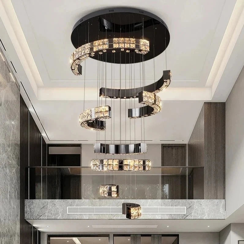 Grand lustre Langley en cristal – vue 2