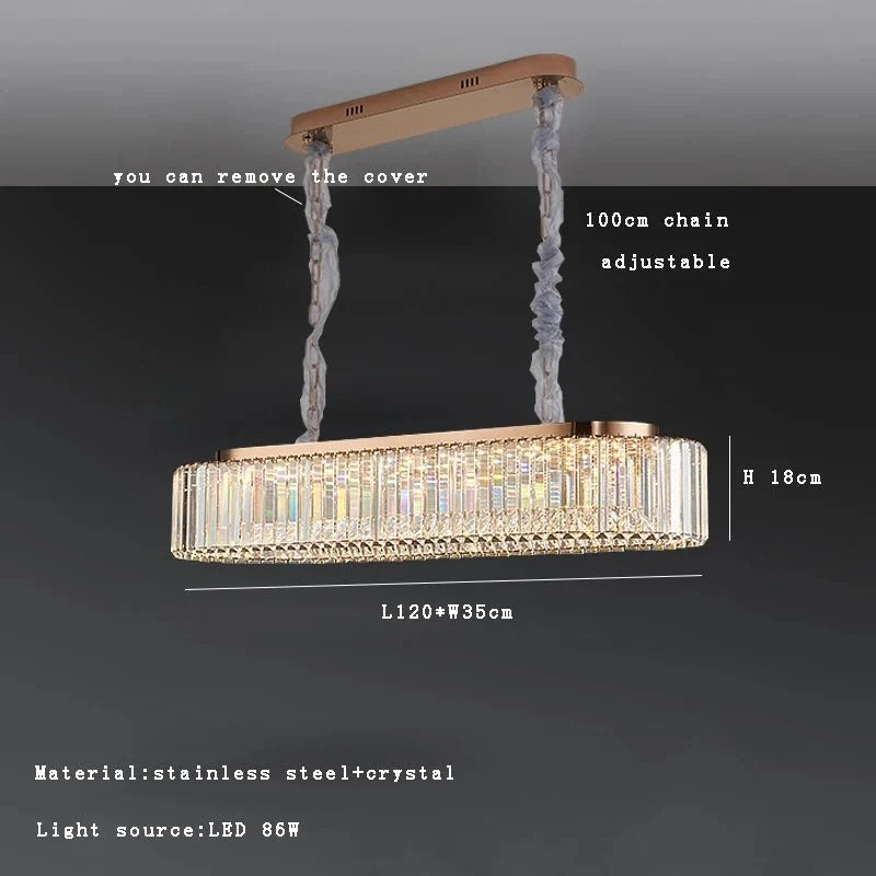 Lustre de salle à manger Gio en cristal, 4 tailles – vue 5