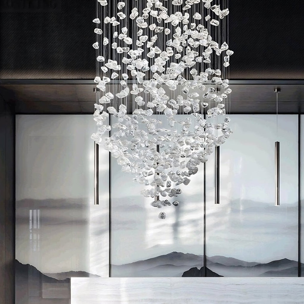 Lustre Riston à pendeloques de cristal – vue 4