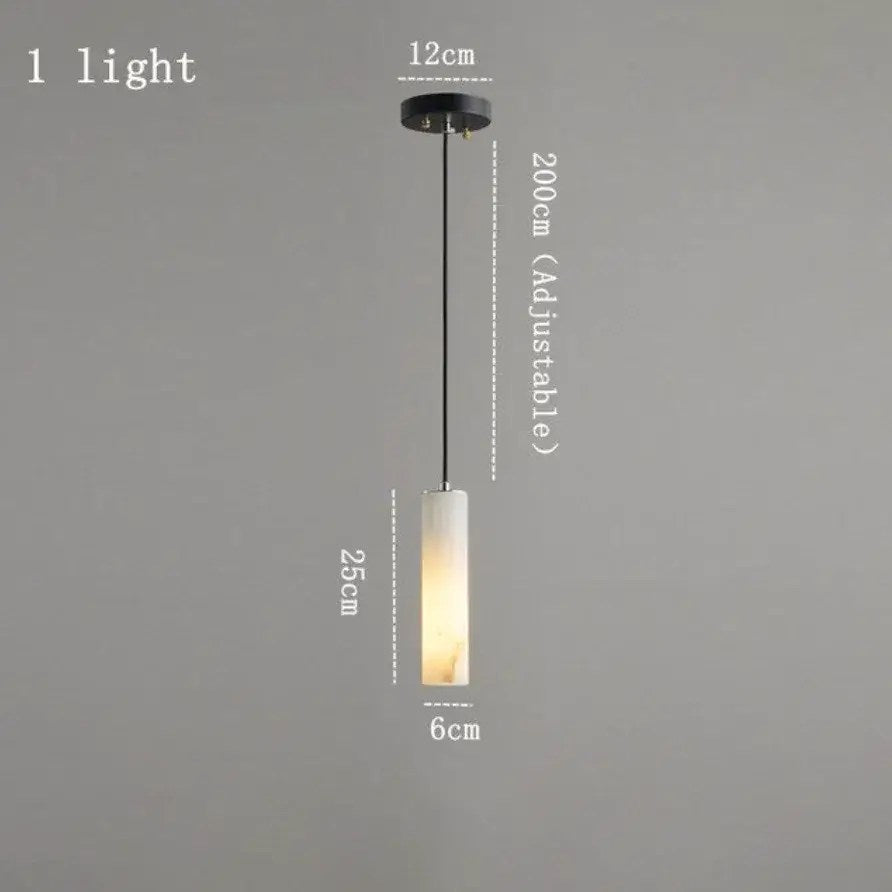 Lustre suspendu moderne en marbre naturel