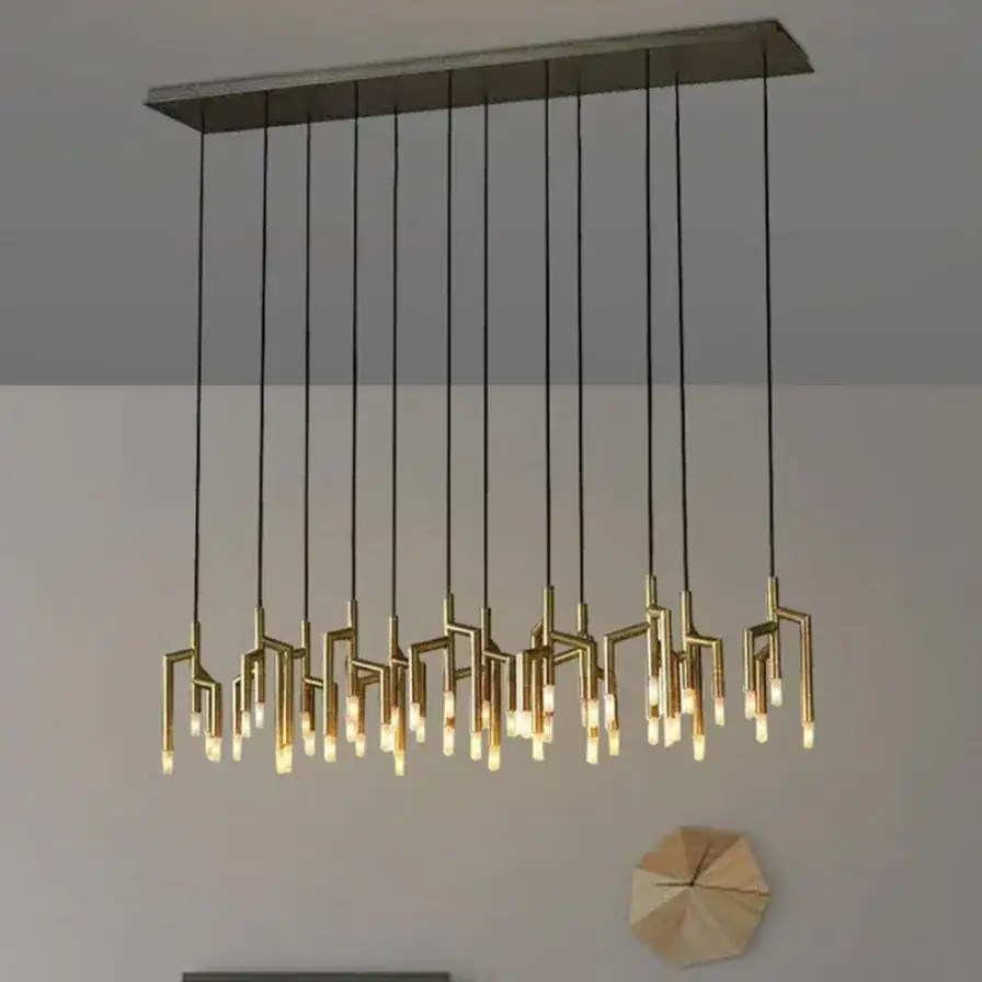 Lustre de salle à manger 48 lumières en acier inoxydable – vue 2