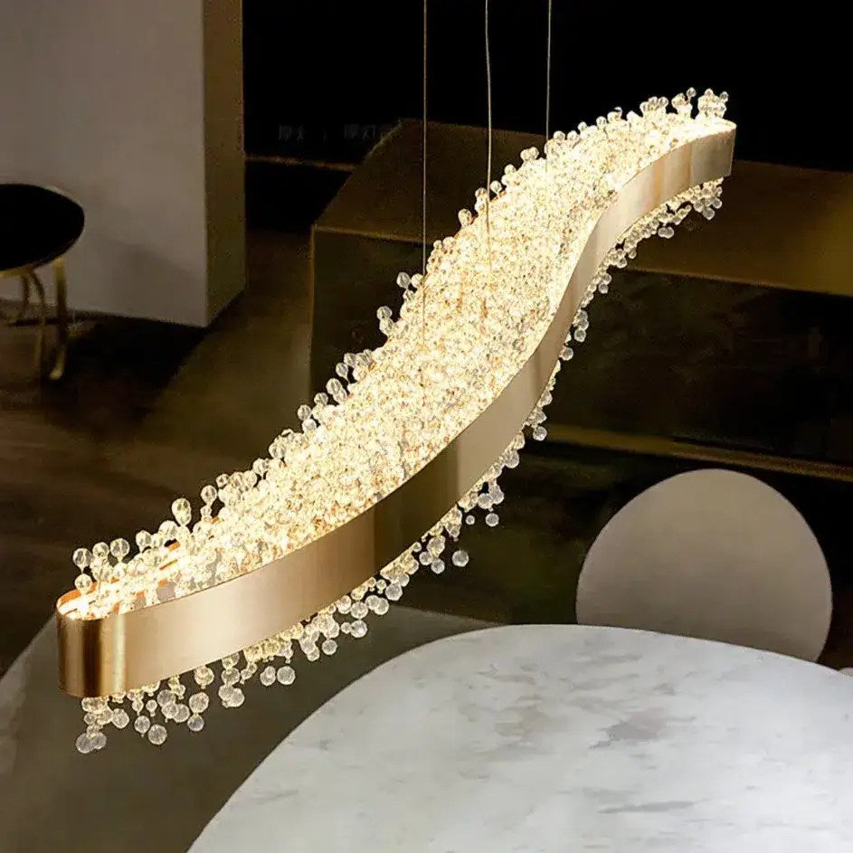 Lustre de salle à manger Capri en cristal – vue 2