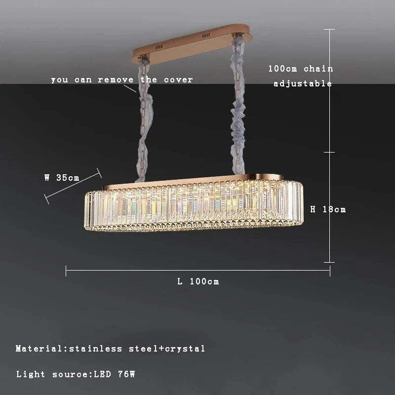 Lustre de salle à manger Gio en cristal, 4 tailles – vue 6