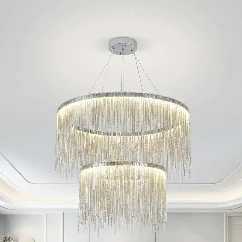 Lustre Cadena à pampilles de chaîne 2 étages – vue 2
