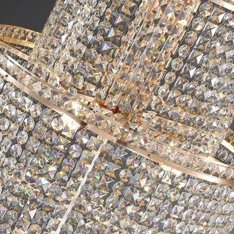 Grand lustre Alleri en cristal pour escalier – vue 3