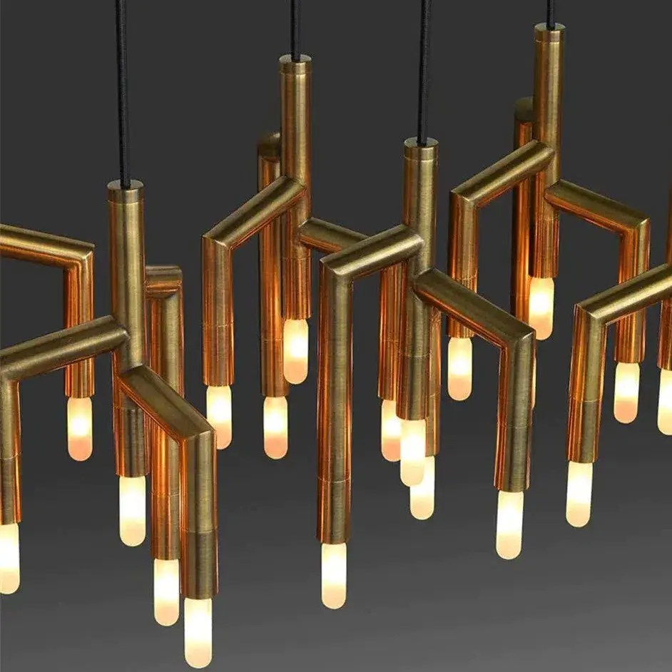 Lustre de salle à manger 48 lumières en acier inoxydable – vue 3