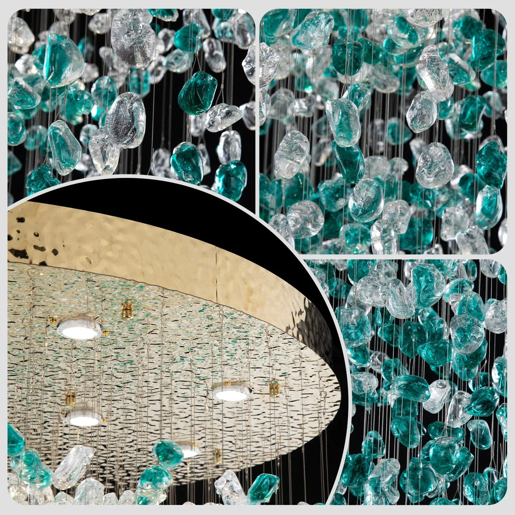 Lustre de hall d'entrée Verde en cristal – vue 4