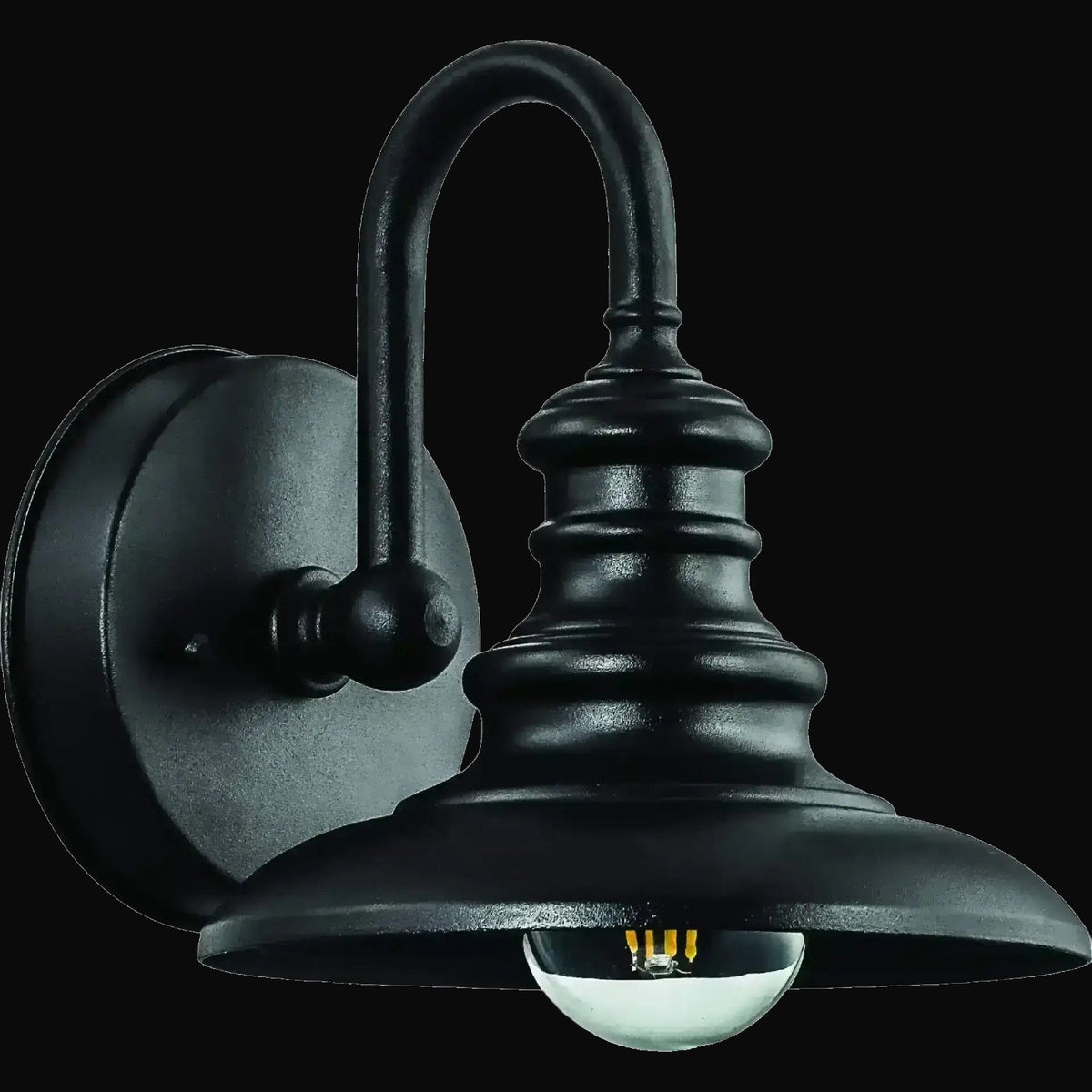 Applique extérieure style ferme V8350-5 1 lumière, noire