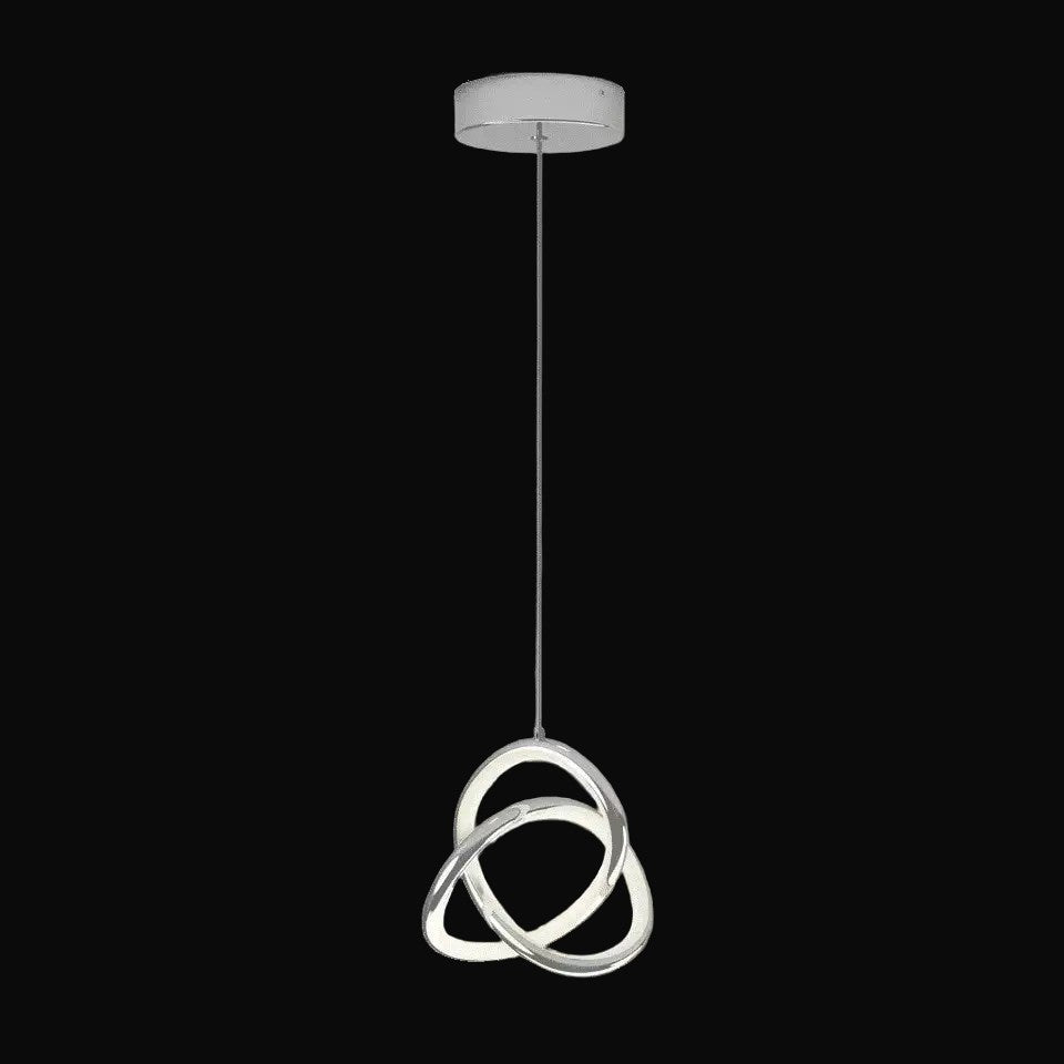 Suspension Zephyr 1 lumière 3CCT chrome