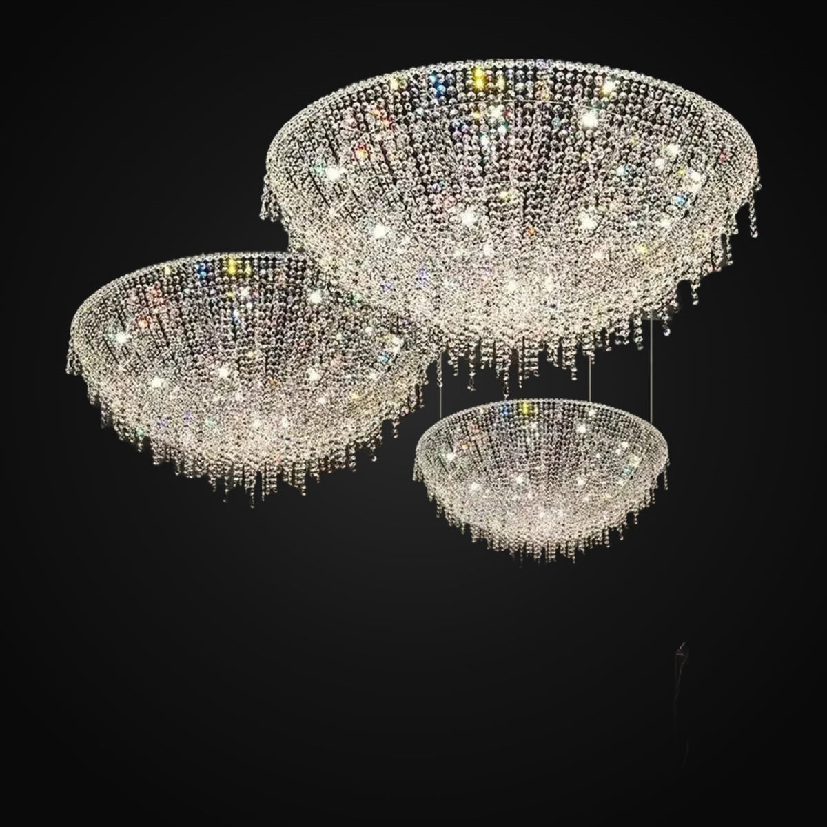 Lustre Adena en cristal à pampilles