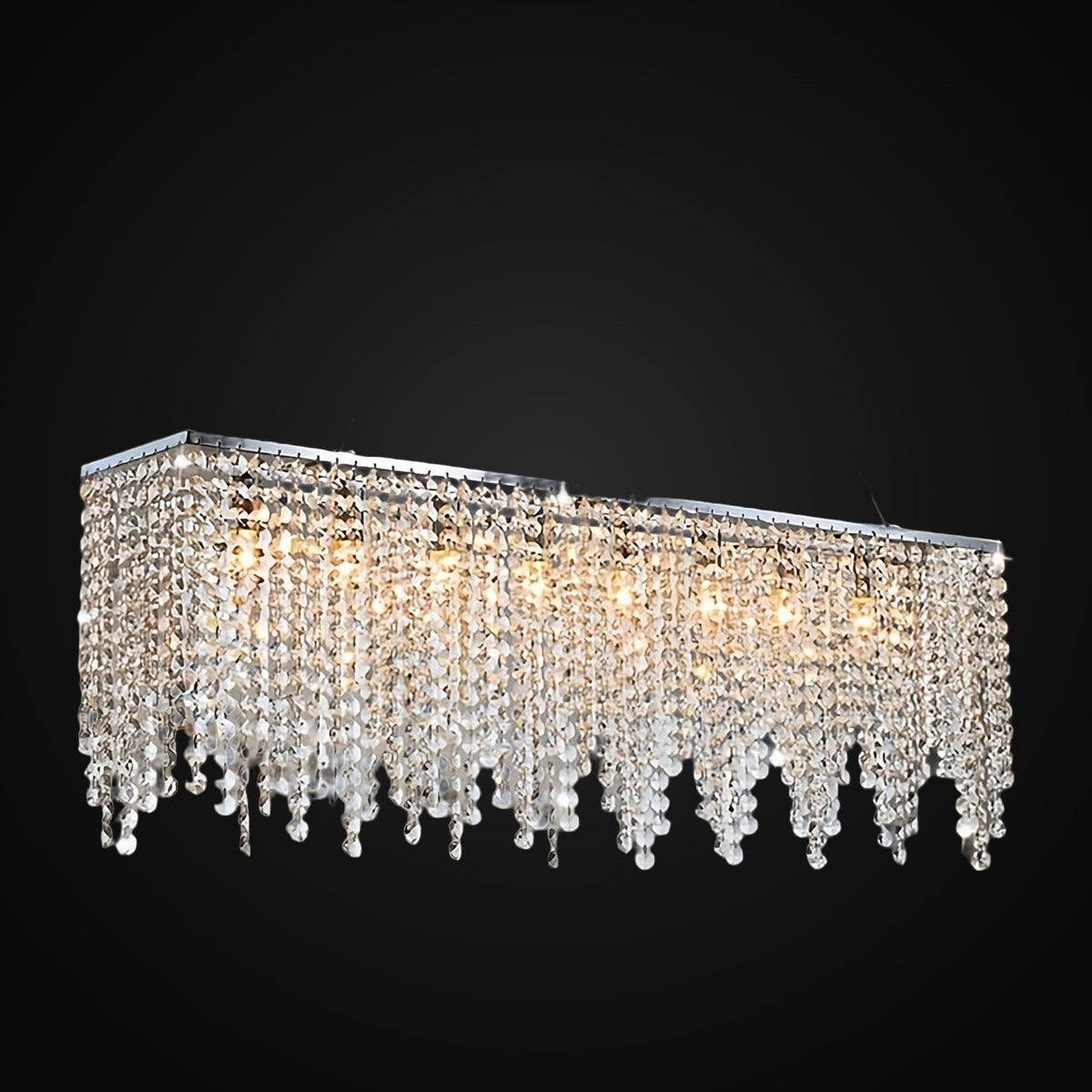Lustre de salle à manger Adena à pampilles de cristal