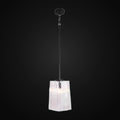 Suspension ajustable en verre gravé carré – noir mat