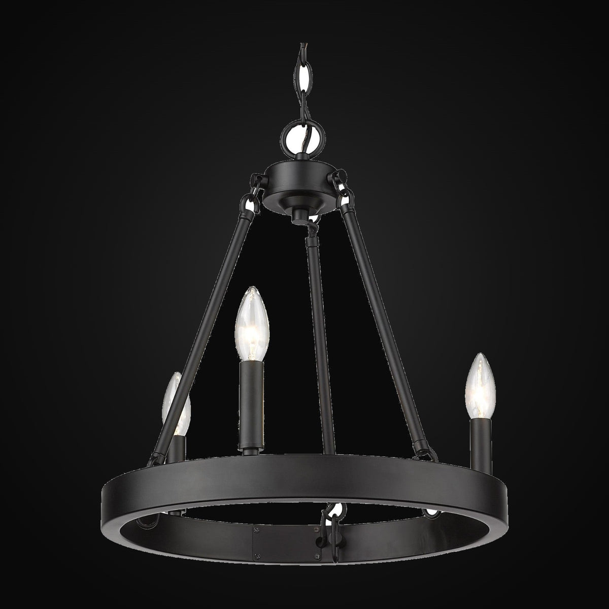 Lustre Alastair 3 lumières, noir mat