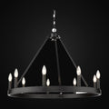Lustre Alastair 9 lumières, noir mat