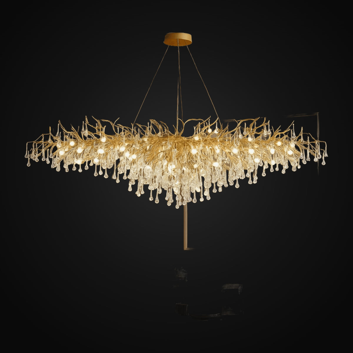 Lustre de salle à manger Albero en cristal 62 po