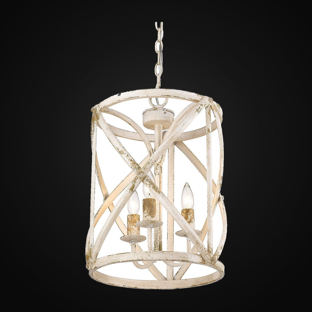 Suspension Alcott 3 lumières, ivoire antique