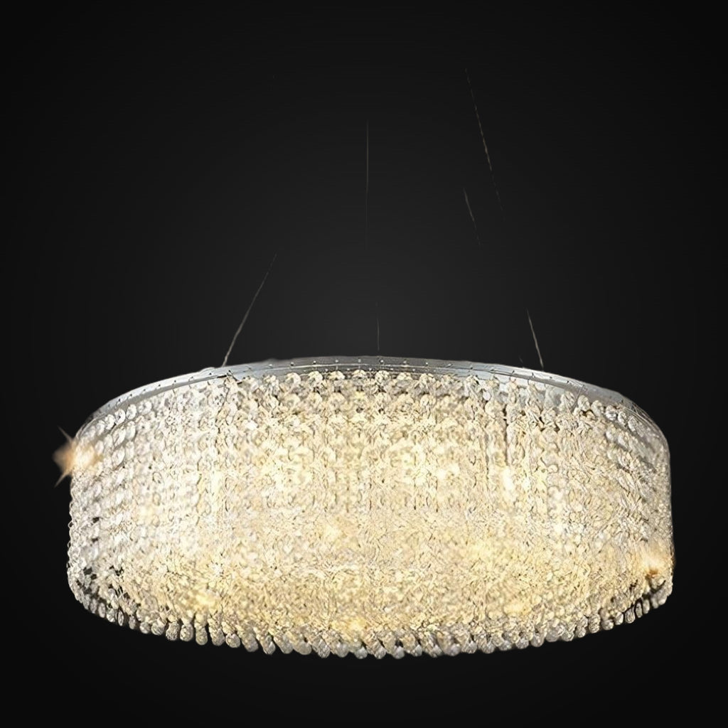 Lustre tambour Alleri en cristal