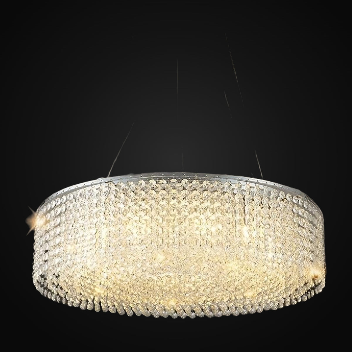 Lustre tambour Alleri en cristal