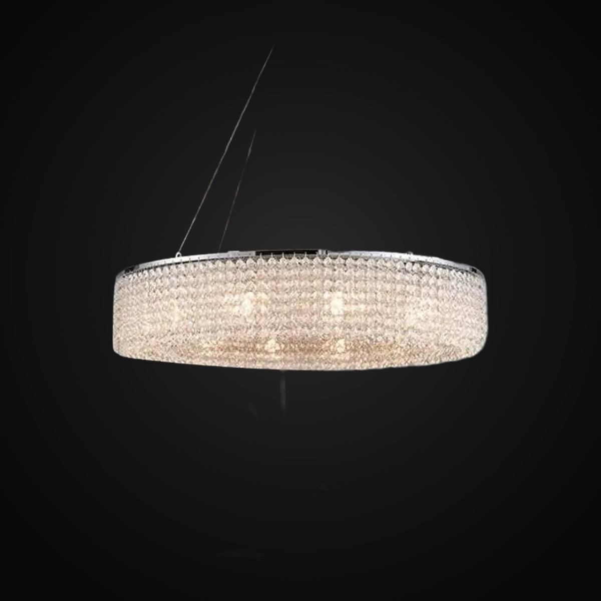 Lustre Alleri en cristal à pampilles