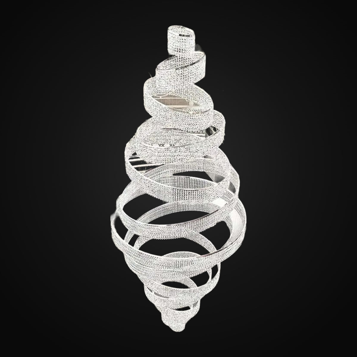 Lustre de luxe Alleri en cristal pour escalier et corridor