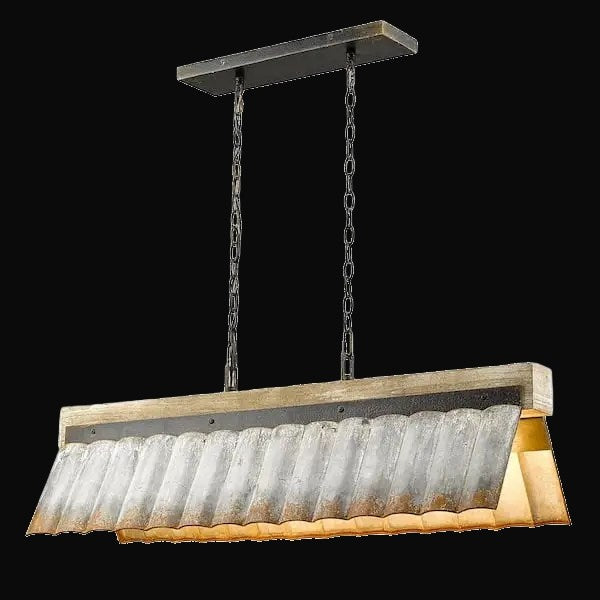 Suspension linéaire Waylon, fer noir antique