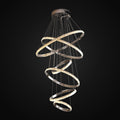 Lustre moderne Argento en cristal 6 anneaux