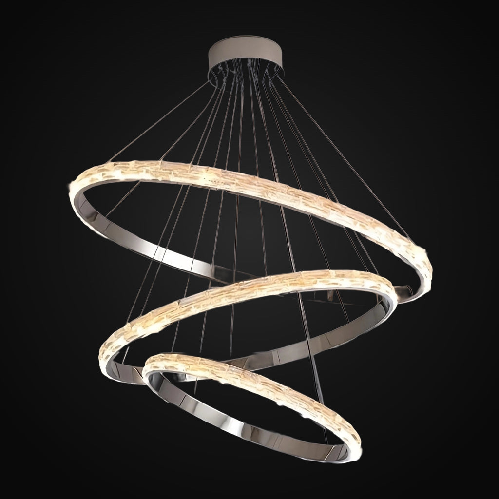 Lustre anneau moderne Argento en cristal