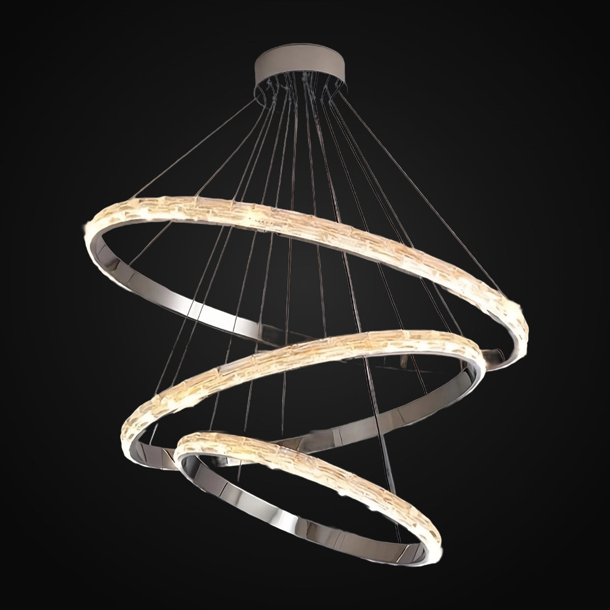 Lustre anneau moderne Argento en cristal