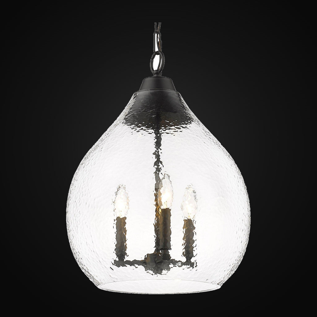Suspension Ariella 3 lumières, noir mat