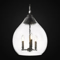 Suspension Ariella 3 lumières, noir mat