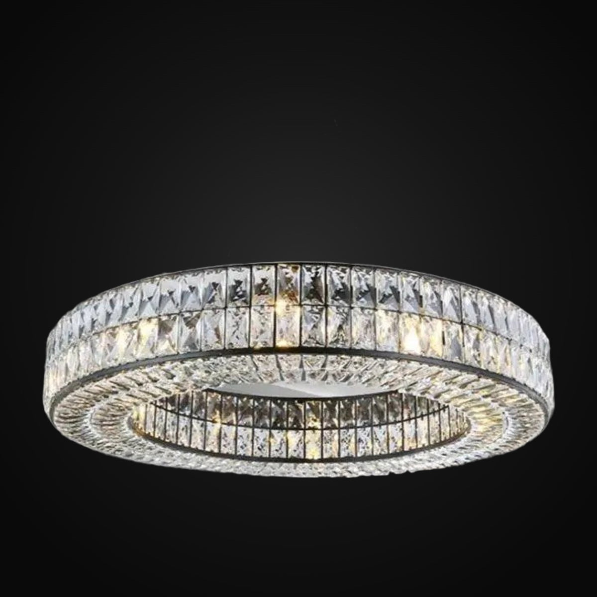 Lustre Bacci en cristal, noir