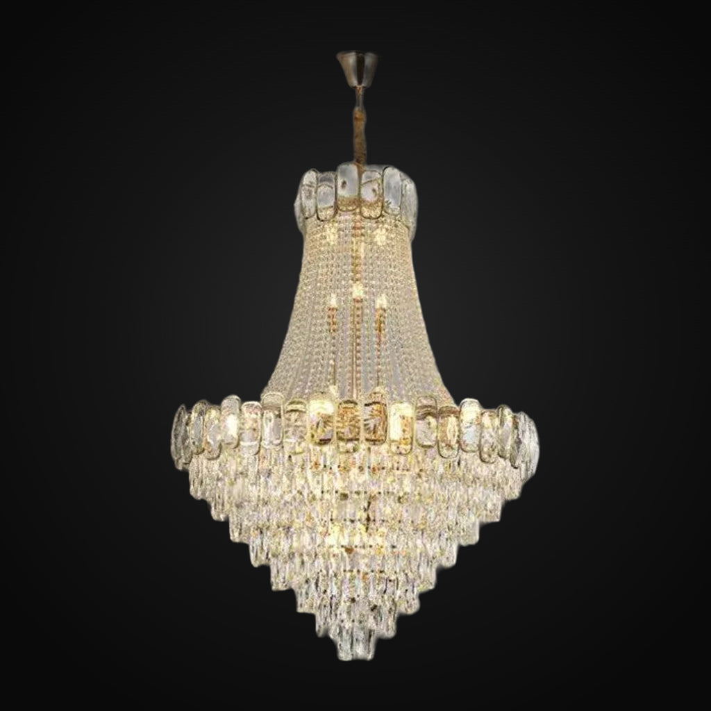 Lustre Bacci en cristal, noir